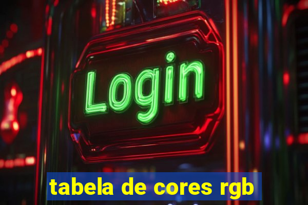 tabela de cores rgb